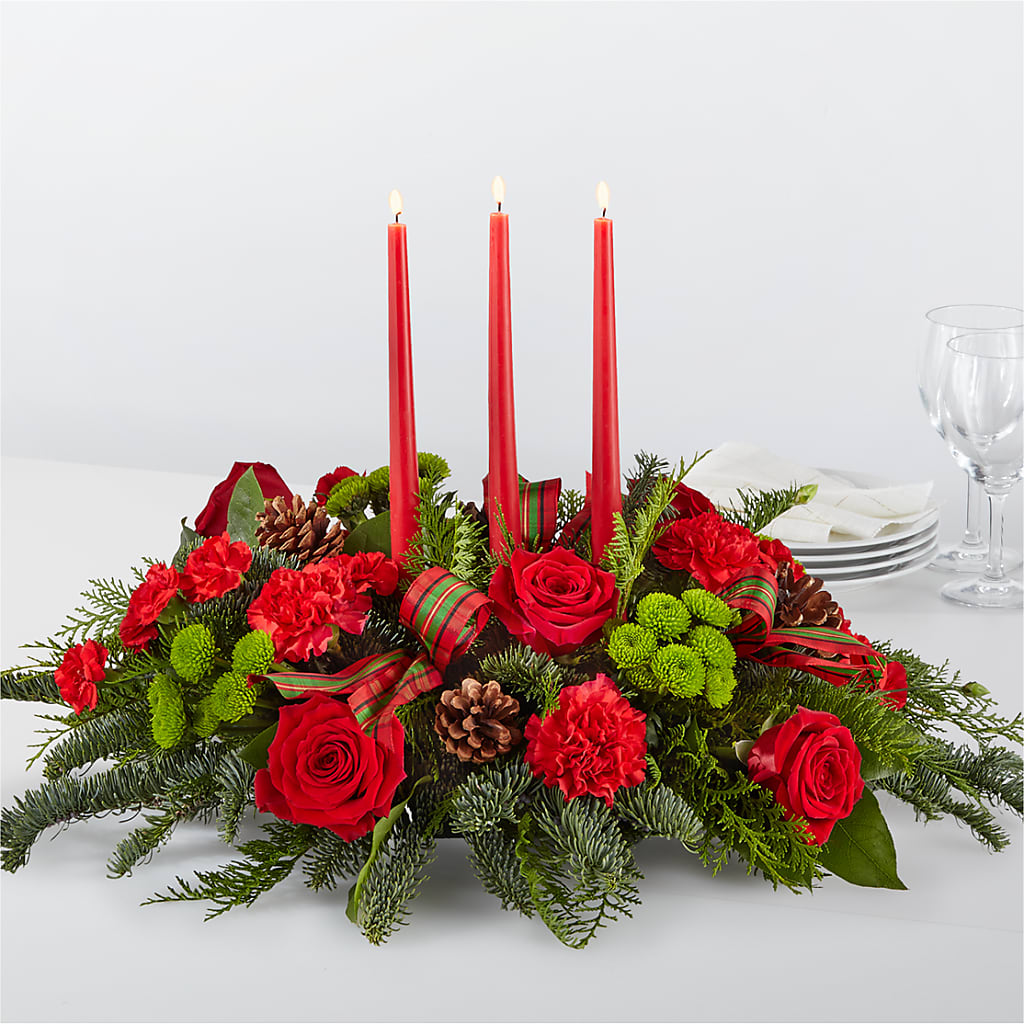 By the Candlelight Centerpiece – Meramec Florist, Steelville MO