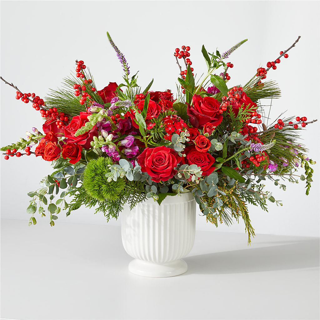 Big Red Bow Bouquet – Meramec Florist, Steelville MO