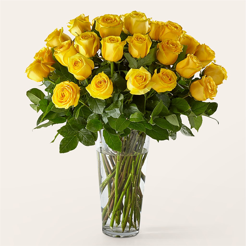 Long Stem Yellow Rose Bouquet – Meramec Florist, Steelville MO