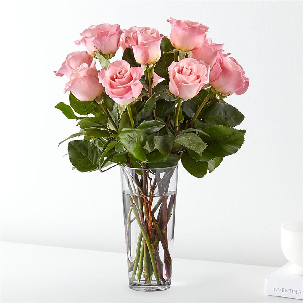 Long Stem Pink Rose Bouquet – Meramec Florist, Steelville MO
