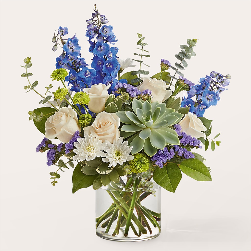Cerulean Waves Bouquet – Meramec Florist, Steelville MO
