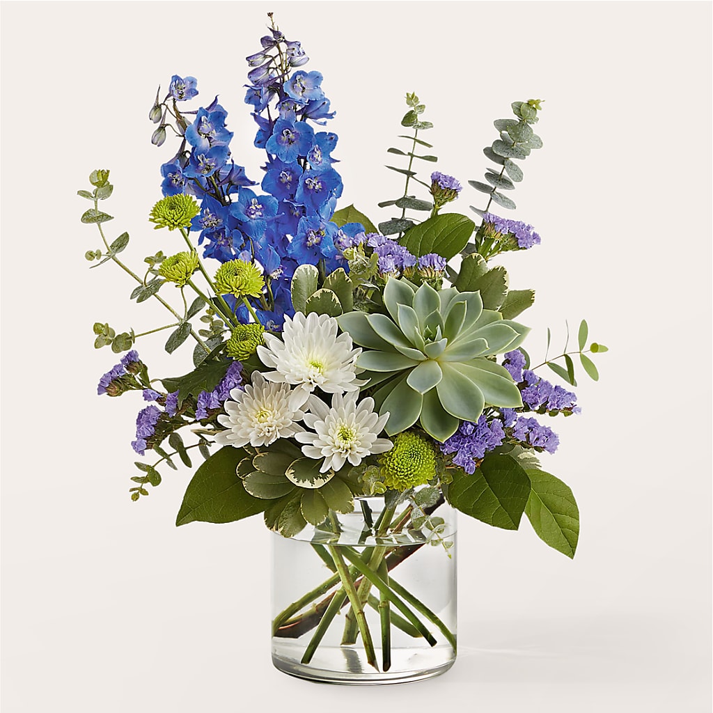 Cerulean Waves Bouquet – Meramec Florist, Steelville MO