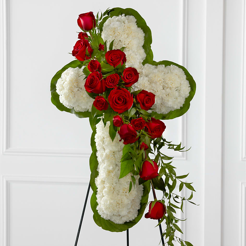 Floral Cross Easel – Meramec Florist, Steelville MO