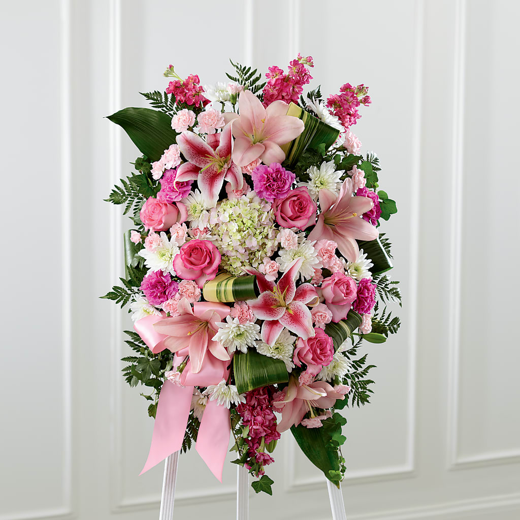 Comforting Standing Spray – Meramec Florist, Steelville MO