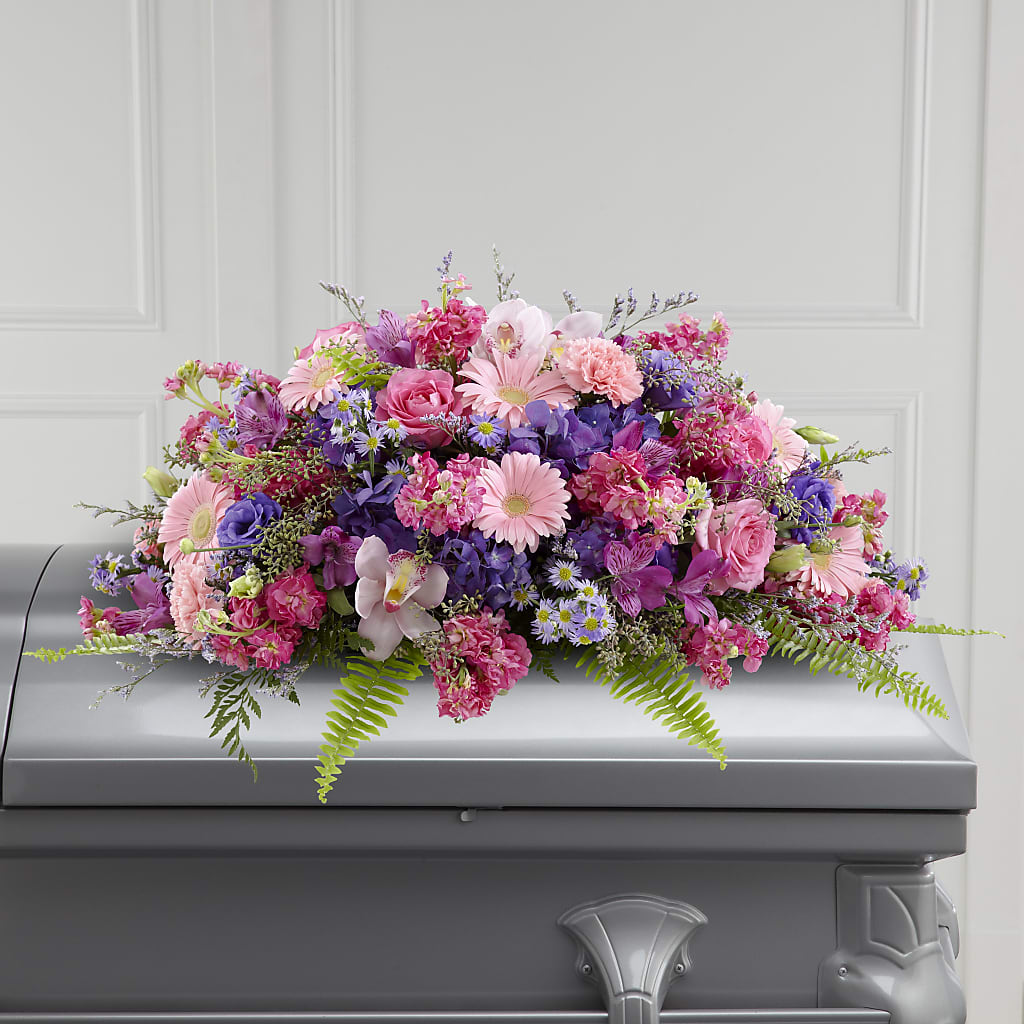 Glorious Garden Casket Spray – Meramec Florist, Steelville MO