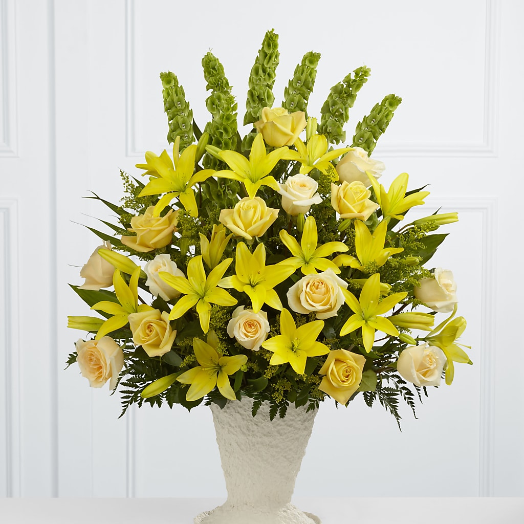 Golden Memories Arrangement – Meramec Florist, Steelville MO