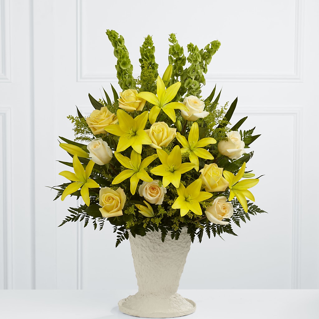 Golden Memories Arrangement – Meramec Florist, Steelville MO