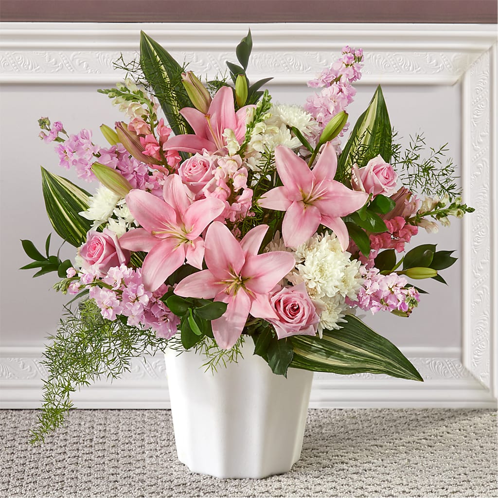 Simply Serene Floor Basket – Meramec Florist, Steelville MO