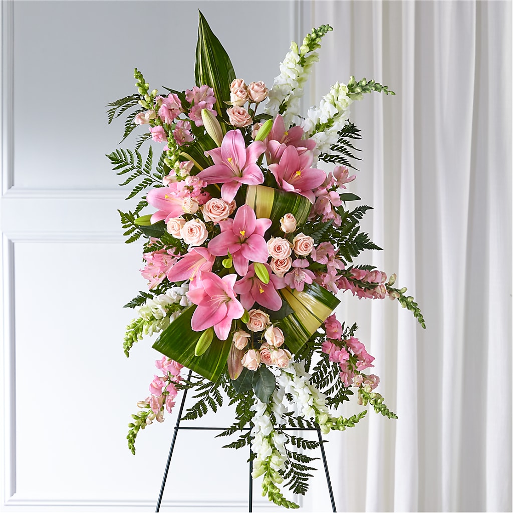 Elegant Embrace Standing Spray – Meramec Florist, Steelville MO