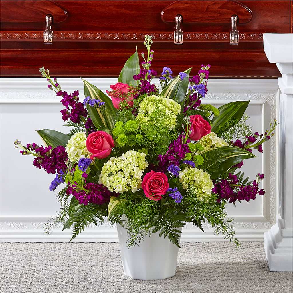 Beautiful Horizons Floor Basket – Meramec Florist, Steelville MO