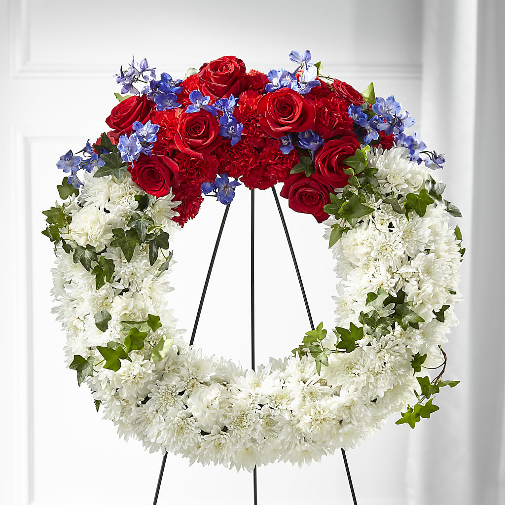 Patriotic Passion Wreath – Meramec Florist, Steelville MO