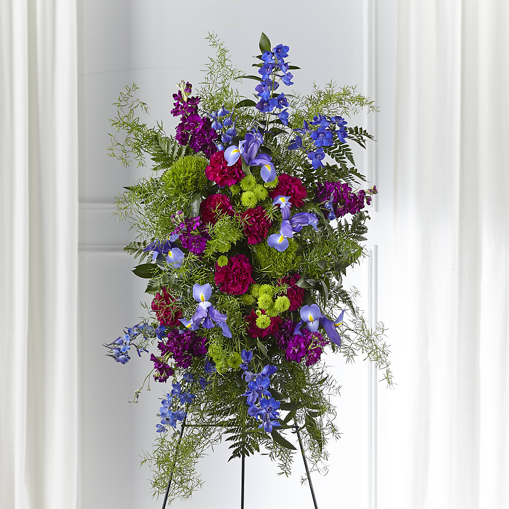 Heavenly Skies Standing Spray – Meramec Florist, Steelville MO