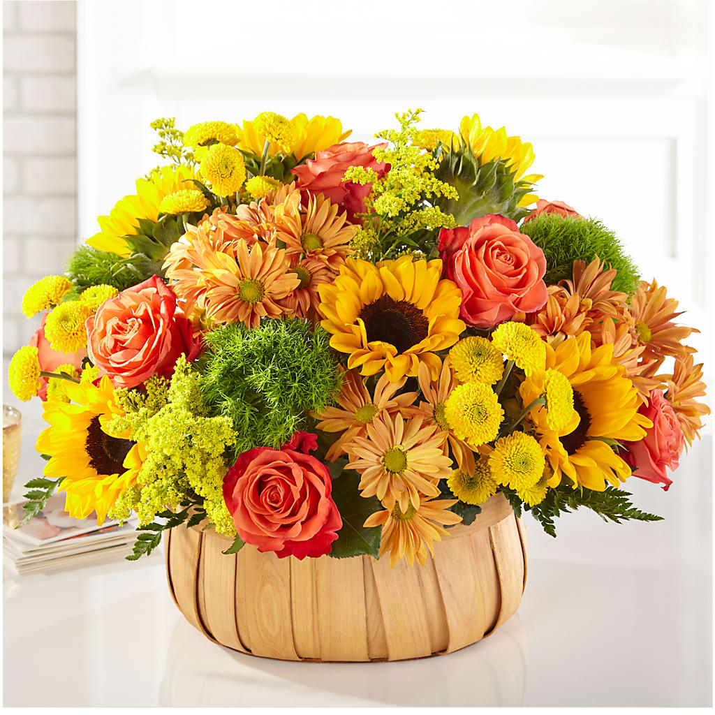 Harvest Sunflower Basket – Meramec Florist, Steelville MO