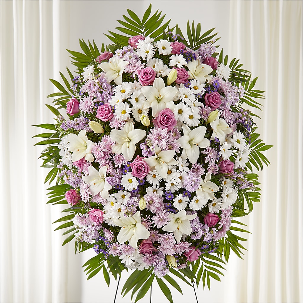 Surrounded by Love Standing Spray – Meramec Florist, Steelville MO
