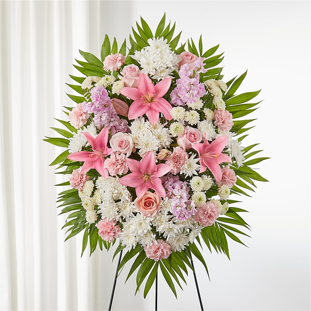Offering Solace Standing Spray – Meramec Florist, Steelville MO