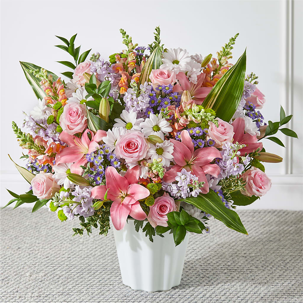 Abundant Compassion Floor Basket – Meramec Florist, Steelville MO