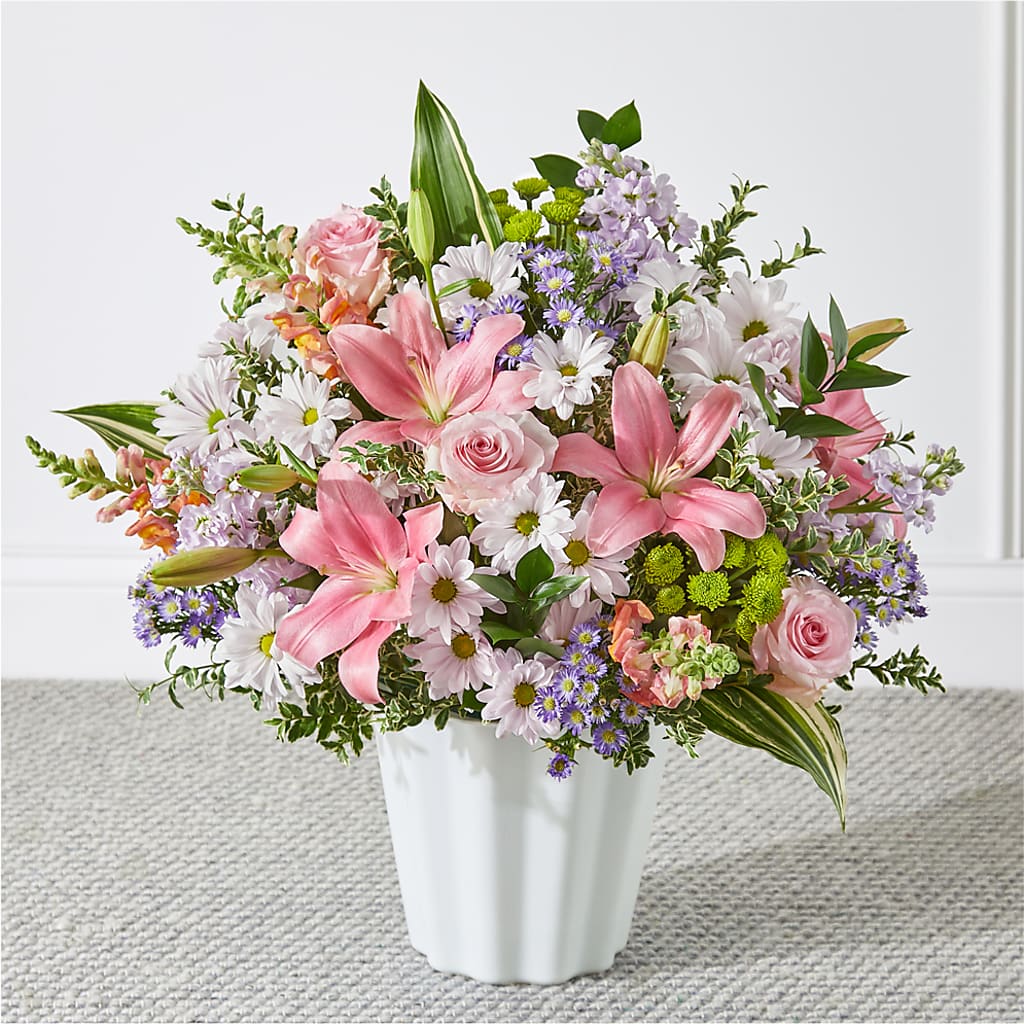 Abundant Compassion Floor Basket – Meramec Florist, Steelville MO