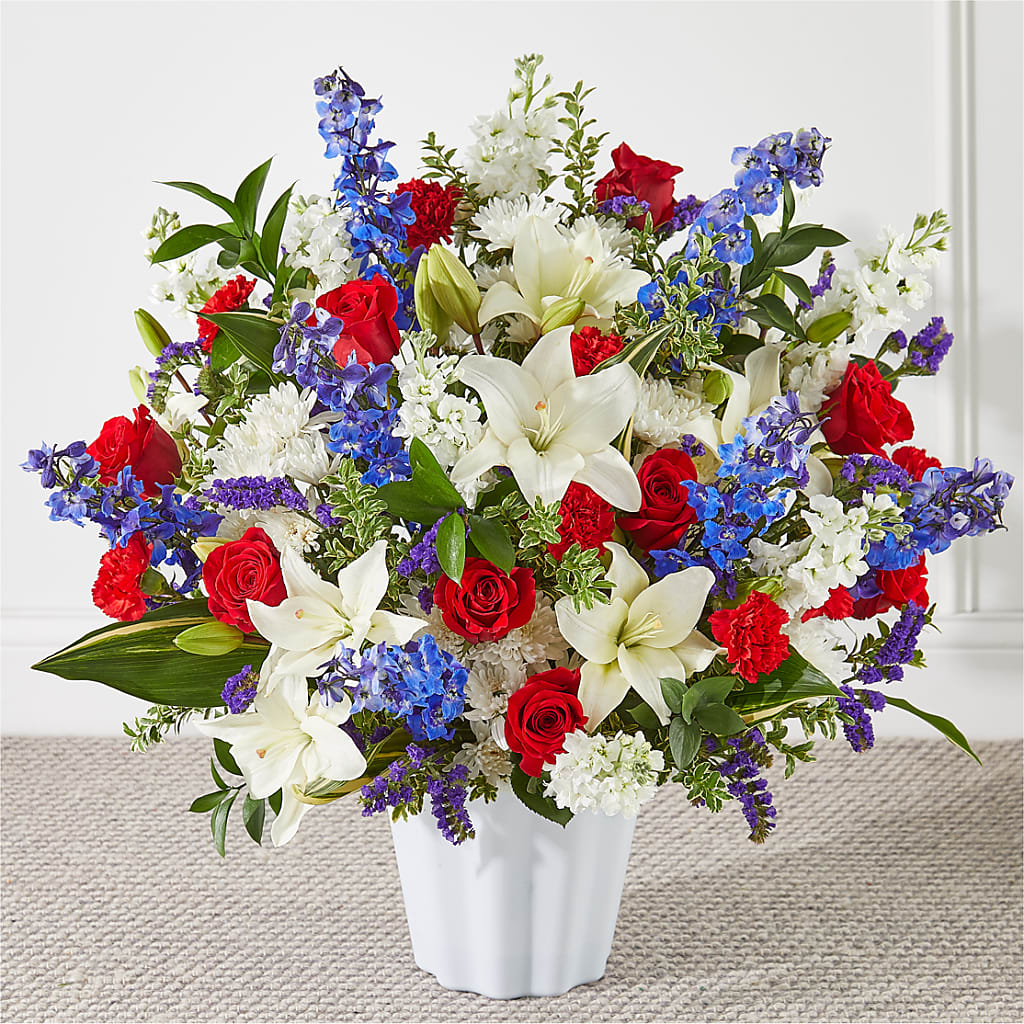Consoled Floor Basket – Meramec Florist, Steelville MO