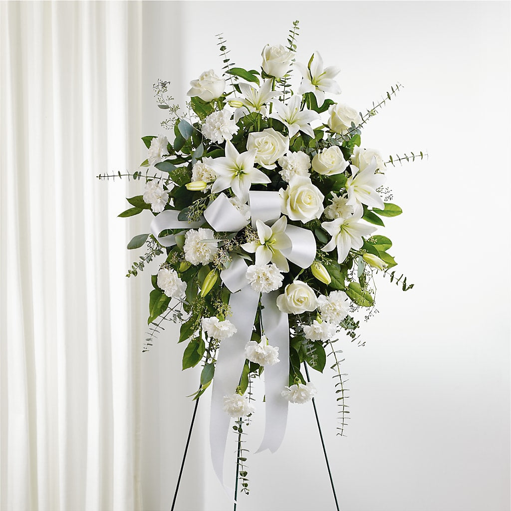 With Care Standing Spray – Meramec Florist, Steelville MO