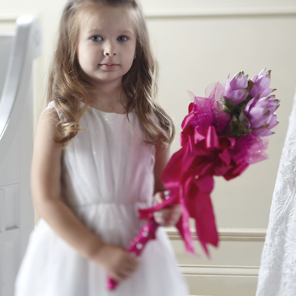 Sparkle Pink Flower Girl Bouquet – Meramec Florist, Steelville MO