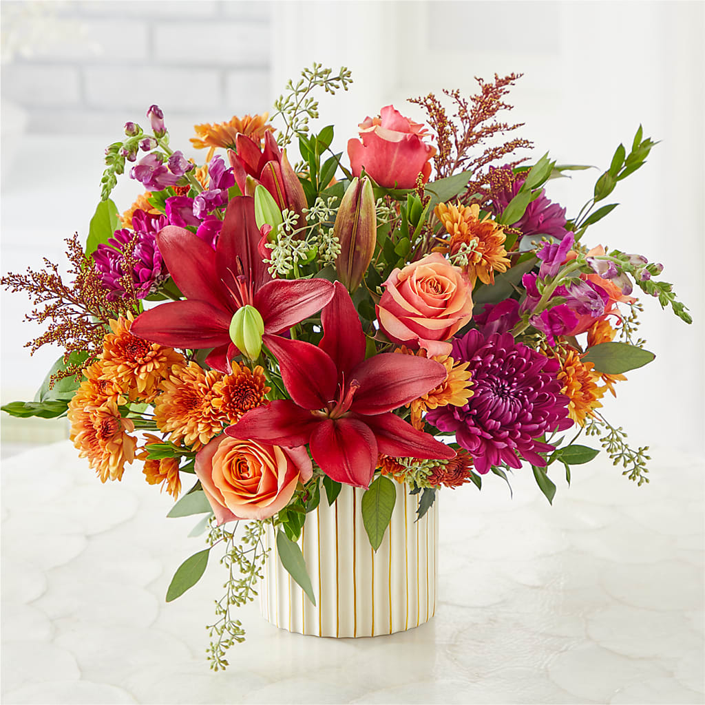 Burgundy Landscape Bouquet –  Meramec Florist, Steelville MO