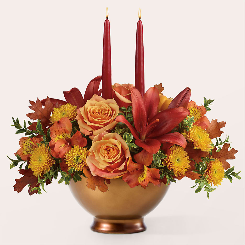 Harvest Table Centerpiece –  Meramec Florist, Steelville MO