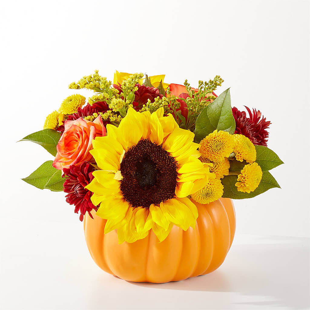 Golden Gourd Pumpkin Bouquet –  Meramec Florist, Steelville MO