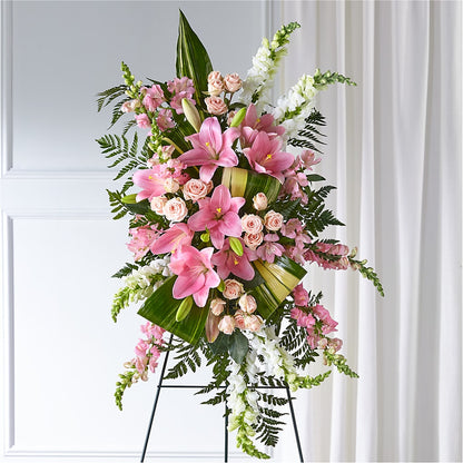 Elegant Embrace Standing Spray –  Meramec Florist, Steelville MO