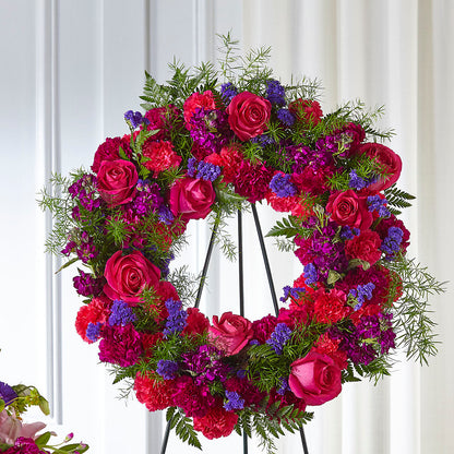 Calming Colors Wreath –  Meramec Florist, Steelville MO