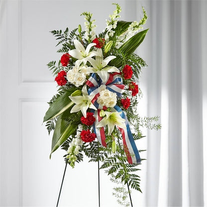 Stars of Life Standing Spray –  Meramec Florist, Steelville MO