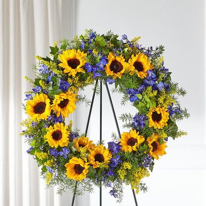 Bright Rays Wreath –  Meramec Florist, Steelville MO