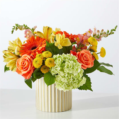 Autumn Sunshine Bouquet with Ivory Vase –  Meramec Florist, Steelville MO