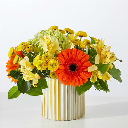 Autumn Sunshine Bouquet with Ivory Vase –  Meramec Florist, Steelville MO
