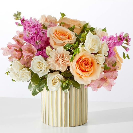 Paradise Bouquet with Ivory Vase –  Meramec Florist, Steelville MO