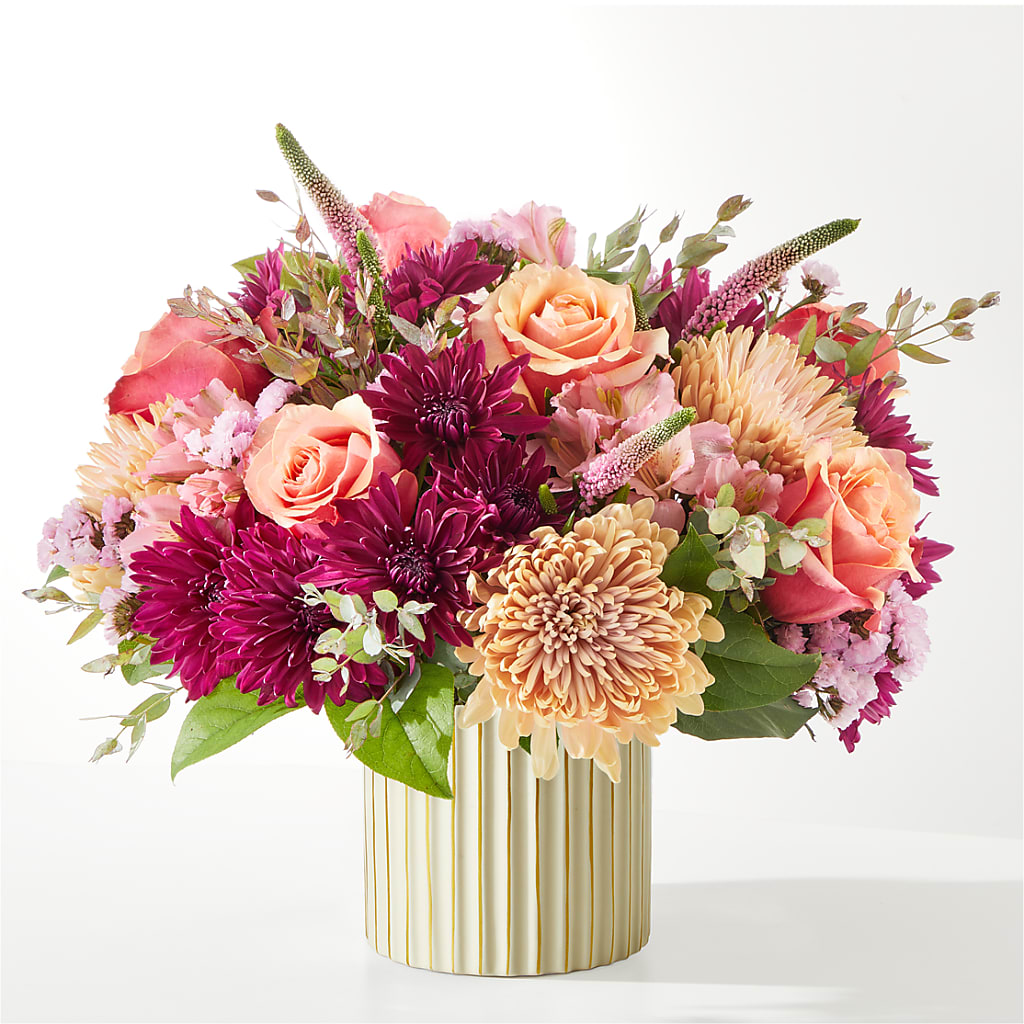 Berry Cobbler Bouquet with Ivory Vase –  Meramec Florist, Steelville MO
