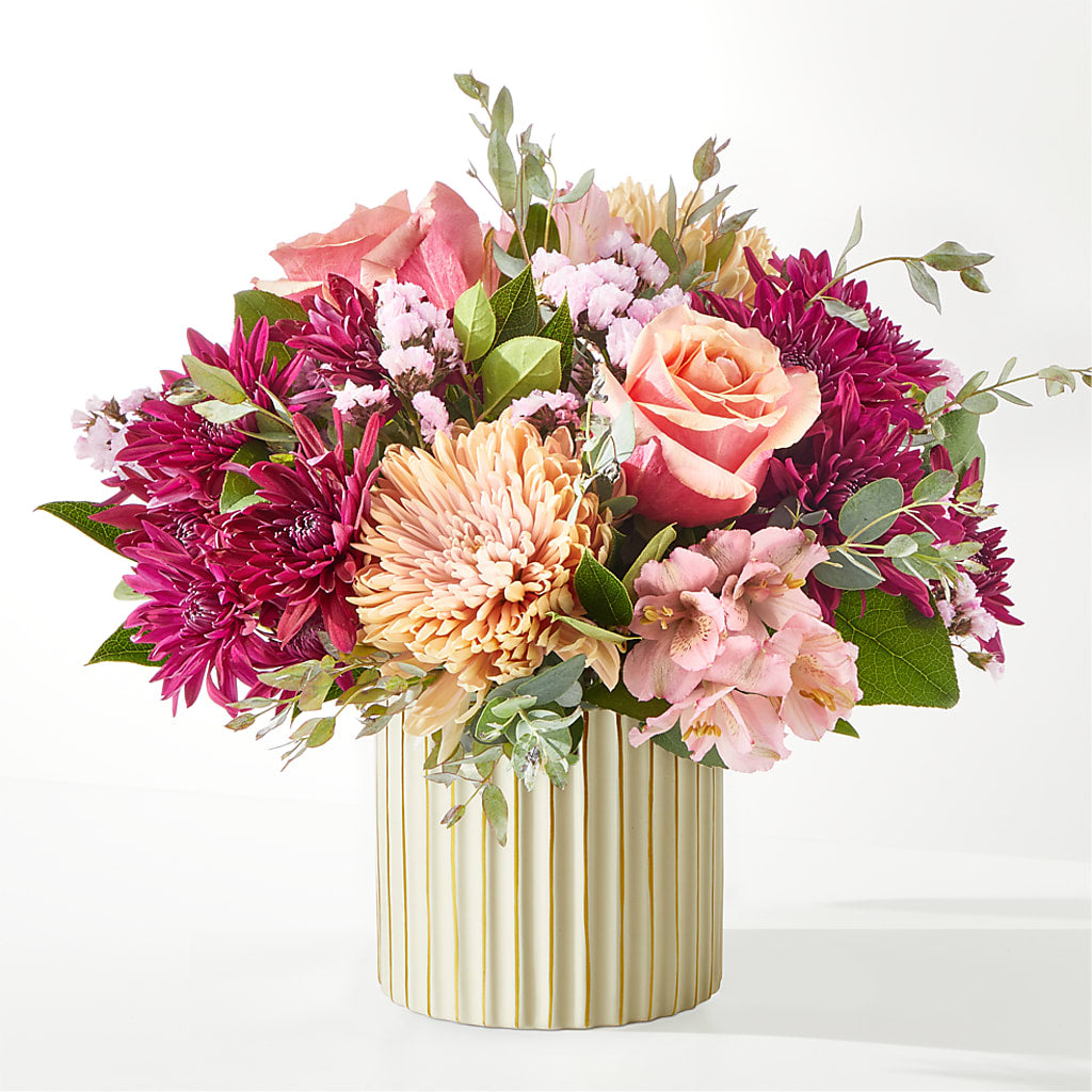 Berry Cobbler Bouquet with Ivory Vase –  Meramec Florist, Steelville MO