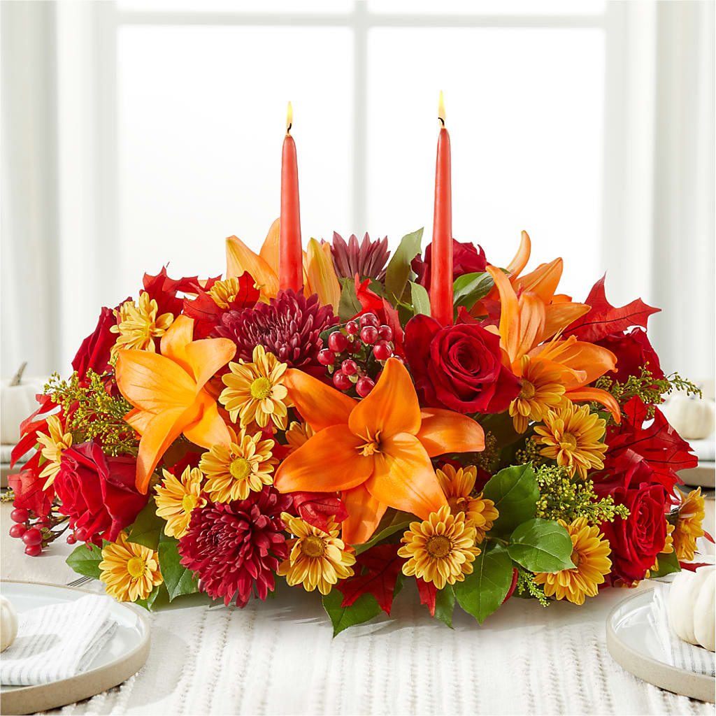 Autumn's Embrace Centerpiece –  Meramec Florist, Steelville MO