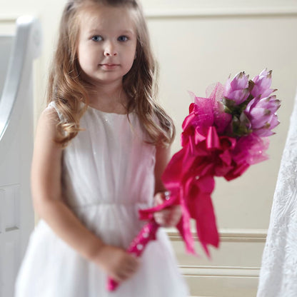 Sparkle Pink Flower Girl Bouquet –  Meramec Florist, Steelville MO